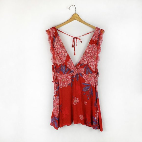 Free People Dresses & Skirts - Intimately Free People Marnie red floral dress XS